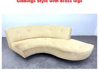 Lot 1727 Mid Century Serpentine Sofa Gibbings Style with brass legs