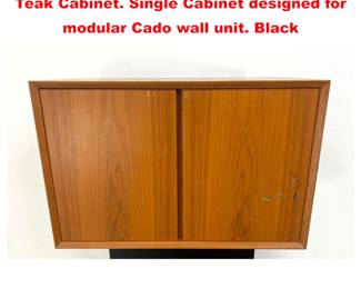 Lot 1310 POUL CADOVIUS Danish Modern Teak Cabinet. Single Cabinet designed for modular Cado wall unit. Black 