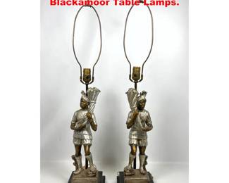 Lot 1585 Pair Figural Terracotta Blackamoor Table Lamps. 