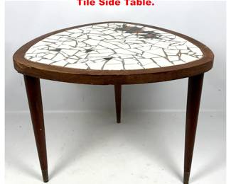 Lot 1337 Small Mid Century Modern Mosaic Tile Side Table. 