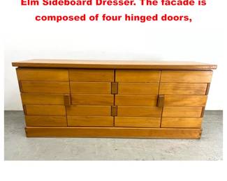 Lot 1564 Stylish Modernist MAISON REGAIN Elm Sideboard Dresser. The facade is composed of four hinged doors, 