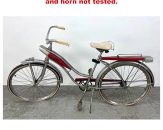 Lot 1655 Huffy silver jet cruiser bike. Light and horn not tested. 