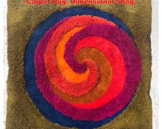 Lot 1649 5ft Abstract Modern Wall Hanging Carpet Rug. Dimensional Shag.