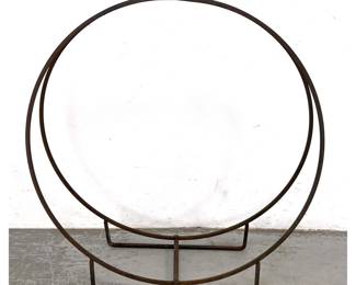 Lot 1697 Outdoor Iron Hoop Log Holder. 