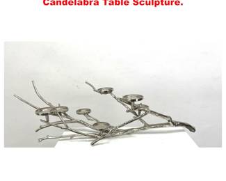 Lot 1291 Silver Gilt Metal Branch Form Candelabra Table Sculpture. 