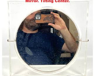 Lot 1329 Lucite Acrylic Vanity Dresser Mirror. Tilting Center. 