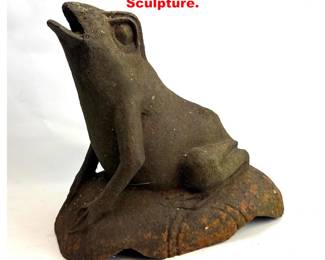 Lot 1694 Cast iron frog Garden Patio Sculpture. 