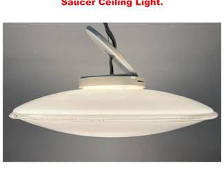 Lot 1277 Leucos Italian Murano Italian Saucer Ceiling Light. 