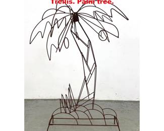 Lot 1666 Decorative Iron Garden Sculpture Trellis. Palm tree. 
