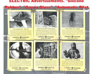Lot 1378 Collection 6 GE GENERAL ELECTRIC Advertisements. Silicone Rubber. Gas in Glass. Automatic Pilot
