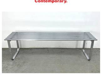 Lot 1399 Chrome Chrome Slate Bench. Contemporary. 