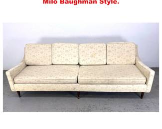Lot 1752 Vintage Mid Century Sofa Couch. Milo Baughman Style. 
