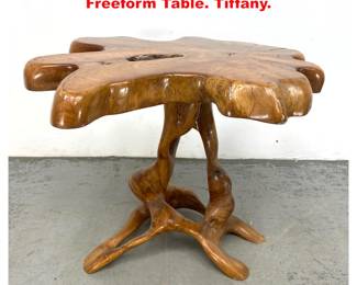 Lot 1458 Root 52 Studio Gallery Natural Freeform Table. Tiffany. 