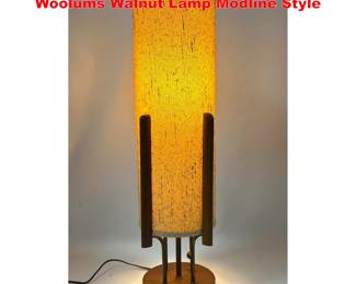 Lot 1385 60s Vintage Mid Century V.H. Woolums Walnut Lamp Modline Style