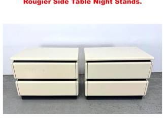 Lot 1403 Pair Mid Century Modern Roger Rougier Side Table Night Stands. 