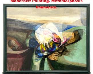 Lot 1319 GISELA BALLESTEROS Abstract Modernist Painting. Metamorphosis Inminente. 