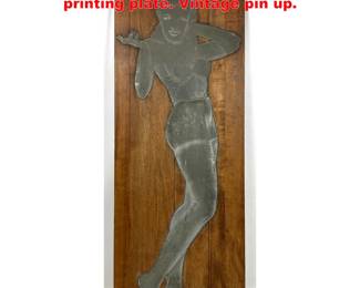 Lot 1634 Large Betty Grable Typeset printing plate. Vintage pin up. 