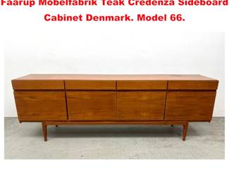 Lot 1249 Danish Modern Kofod Larsen for Faarup Mobelfabrik Teak Credenza Sideboard Cabinet Denmark. Model 66.
