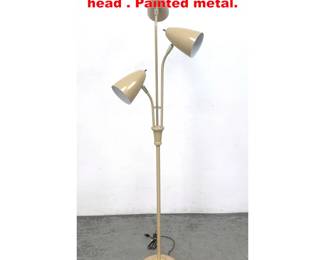 Lot 1389 Lightolier Floor Lamp. 3adjustablehead . Painted metal.