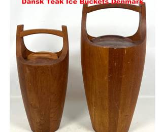 Lot 1246 2 Danish Modern Jens Quistgaard Dansk Teak Ice Buckets Denmark
