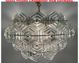 Lot 1406 Mid Century Dandelion Sputnik Glass Prisms Chandelier VEB Germany. 