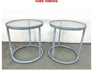 Lot 1670 Pair Brown Jordan outdoor side tables