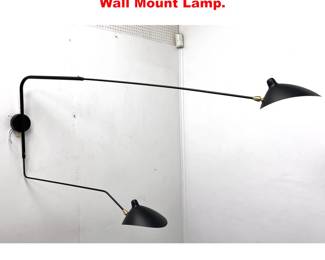 Lot 1331 Serge Mouille style Double Arm Wall Mount Lamp. 