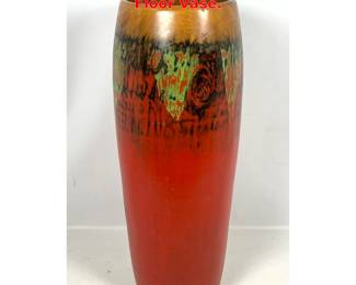 Lot 1510 Decorated Painted Wood Floor Vase. 