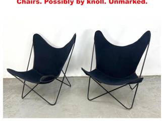 Lot 1658 Pair of BKF Hardoy Butterfly Chairs. Possibly by knoll. Unmarked.