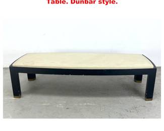 Lot 1376 Decorator Parchment Top Coffee Table. Dunbar style. 
