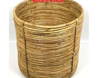 Lot 1211 Pencil reed wastebasket Bin. Natural Rattan. 