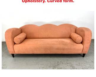 Lot 1753 Art Deco Style Plush velvet Upholstery. Curved form. 