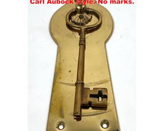 Lot 1443 MCM Brass Keyhole Door Knocker. Carl Aubock style. No marks.