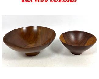 Lot 1500 2pcs Bob Stocksdale Turned wood Bowl. Studio woodworker. 