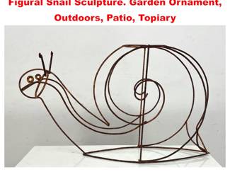 Lot 1663 Stylish Calderesque Welded Metal Figural Snail Sculpture. Garden Ornament, Outdoors, Patio, Topiary 