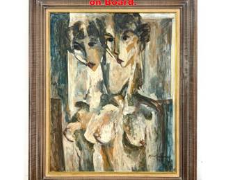 Lot 1239 ITZHAK SANKOWSKY Painting on Board. 
