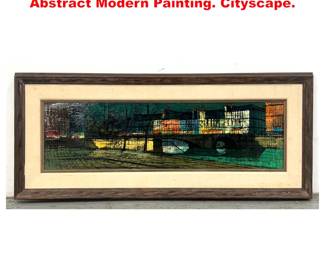 Lot 1265 Maxine Bernstein Italian Style Abstract Modern Painting. Cityscape. 