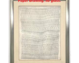 Lot 1225 Marco Raugei Attributed Ink on Paper Drawing. no glass. 