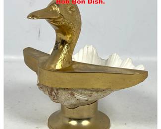 Lot 1471 Decorative Brass and Real Shell Bob Bon Dish. 