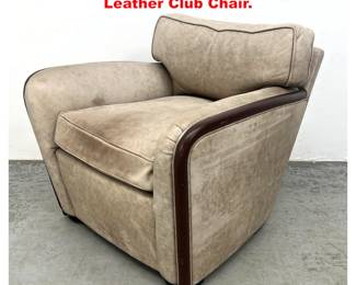 Lot 1613 Brickel Associates Art Deco Style Leather Club Chair. 