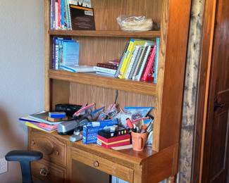 Desk and shelves