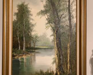 Oil on canvas landscape painting by Zverneman 