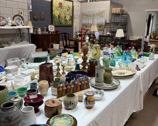 Tons of pottery and glass
