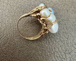 14k and baroque pearls 