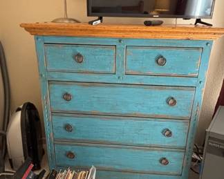 Turquoise Blue Dresser