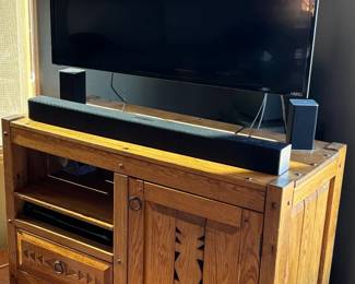 TV Stand, Smart TV and Sound Bar