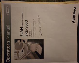 Manual for Stairlift.