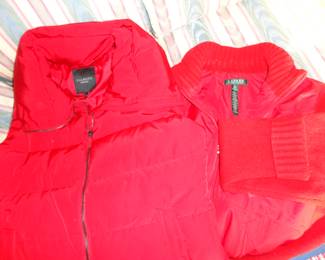 Ladies Clothes are mostly (L) and Mens are XL
