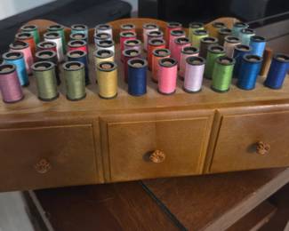 Vintage wooden sewing box