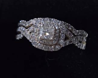14K White Gold Bridal Set 1.0 TCW